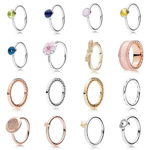 Ny 2021 100% 925 Sterling Silver191012PE August Droplet Ring och lyxiga DIY -kvinnor Originalarmband Fashion Jewelry Gift3105