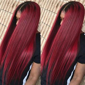 99j ombre colorido frente do laço perucas de cabelo humano em linha reta perucas de cabelo humano borgonha 44 peruca de renda preplucked remy cabelo pinshair 1303595824