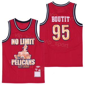 Männer Moive O LIMIT Master P 95 Boutit Basketball Jersey Swingman Vintage Atmungsaktive Reine Baumwolle Pullover Team Farbe Rot Retro Sport Hohe Qualität