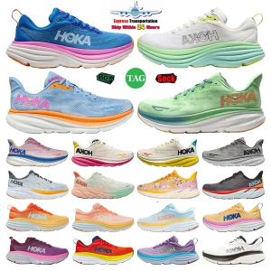 One Hoka1 Bondi 8 2024 Running Hokas Shoe1 Scarpe da ginnastica con piattaforma da donna Clifton 9 Uomo Donna Blakc White Harbour Uomo Donna Scarpe da ginnastica Runnners 36-45