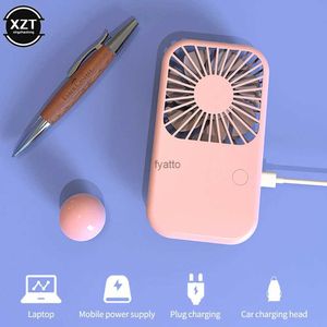 Elektriska fläktar handhållen USB Mini Fan Portable Pocket Office Dormitory Desktop Outdoor Travel Air Cooler Three-Healts Wind SpeedH240313