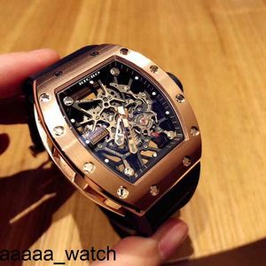 Richarmill Mens Luxury Automatic Watches Mechanical Watch Japan West Iron City Movement Natural Rubber WatchBand Size 50x42mm316 Fine Steel Swiss ZF Factory