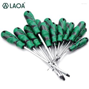 1pcs Slotted Screwdriver S2 Material Phillips Screwdrivers Double Color Handle Screw Driver With Magnetism