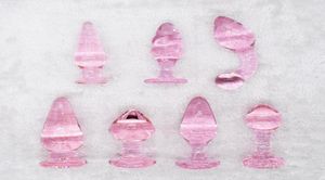 Różowa wtyczka do tyłka szklana wtyczka analna masaż anal masaż rozszerzający masaż prostaty nosuj zabawki seksualne dla kobiet mężczyzn masturbacja anal x04016134957