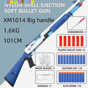 Gun Toys XM1014 Shell Ejection Toy Pistol Foam Darts Bullets Gun Simulation Model Pistol Manual Handgun Air Gun For Kid Adult Boys Giftl2403