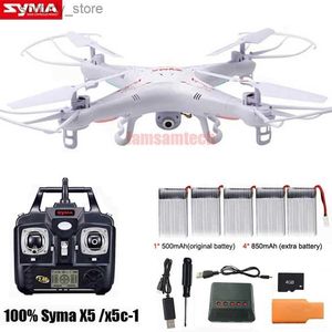 Drones SYMA X5C / X5C-1 Explorer Drone 2.4G 4CH Giroscópio de 6 eixos RC Quatro Helicóptero com câmera 2.0MP HD RTF RC Helicóptero adequado para brinquedos infantis Q240308