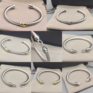 Bangle Womens Friendship Love Designer Armband Manschett Gift Silver 18K Gold X Fish Hook Channel Setting Sterling Silver Jewelry Woman Cable Armelets Bijoux 240308