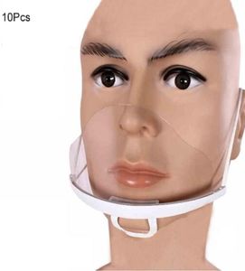 10st Transparent Plastic Face Mask Environmental for Tattoo Cleaning Supplies Permanent Makeup Accessorie Accessoire de Tattoo7298210