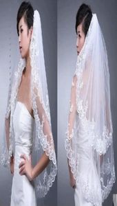 Beautiful Lace Two Layers Bridal Veils With Comb Applique Tulle Cheap Wedding Veil Wedding Accessory In Stock2165499