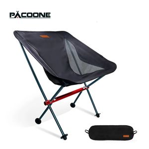 Pacoone Outdoor Portable Camping Chair Oxford Tyg Folding Längsätet för fiske BBQ Picknickstrand Ultralättstolar 240220