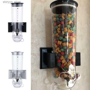 Food Jars Canisters Wall Mounted Dry Food Cereal Dispenser Grains Sealed Storage Tank Multiple-Use Airtight and Clear Design for Kitchen Container L240308