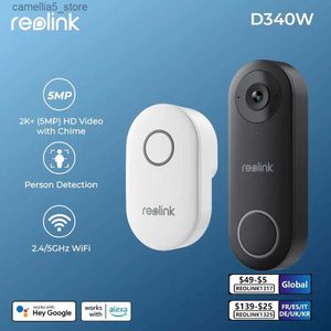 Baby Monitor Camera Reolink 2K+ Video Doorbell WiFi Poe Smart Outdoor Home Intercom Human Detection Wired Door Bell med Chime Support Alexa Q240308