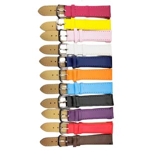 1st 12mm 14mm 16mm 18mm 20mm Pu Leather Watch Band Artificial Leather Watch Strap 240301