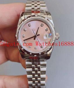 5 стилей 16233 Jubilee Diamond Dial 31 мм браслет из нержавеющей стали Женские автоматические механические часы Черно-белые розовые женские наручные часы