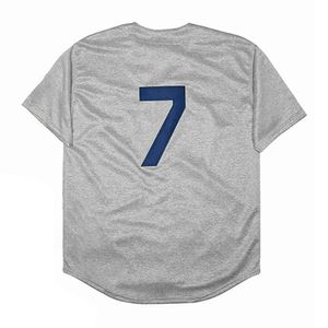 Tamanho masculino S-4XL costurado retrocesso novo 5 Joe DiMaggio 7 Mantle 8 Yogi Berra York camisa de beisebol