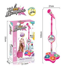 Barn Karaoke Song Machine Microphone Stand Lights Toy Braintraining Toy For Children Education Toys Födelsedagspresent 2207066979563