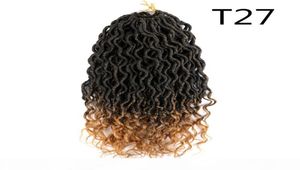 18039039 Bogini Faux Locs Curly kończy Krótkie falach syntetycznych włosów Włoski szydełkowe Włosy Wavy Faux Locs Włosy szydełkowe 79665383