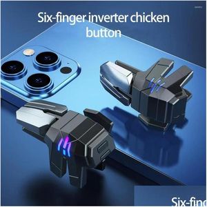Game Controllers & Joysticks Game Controllers Phone Mobile A2 Gaming Trigger Fire Button Handle Shooter S Gamepad For Pubg Shooting Ai Dhh9C
