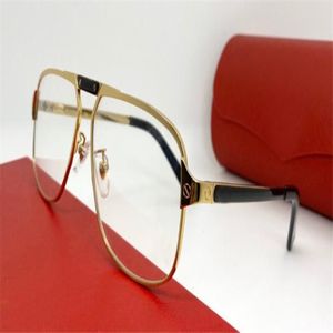 Die neue optische Modedesigner-Brille 0102 mit quadratischem Rahmen und einfachen transparenten Gläsern im Retro-Stil kann mit dem Rezept gla305D ausgestattet werden