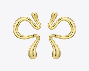 Stud ENFASHION Punk Curve Ear Cuff Clip On Ohrringe für Frauen Gold Color Line Ohrringe ohne Piercing Schmuck Ohrringe E191078 26593362