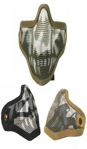 Tactical Ghost Mesh Airsoft Mask Paintball Half Face Protection Strike Style1527362