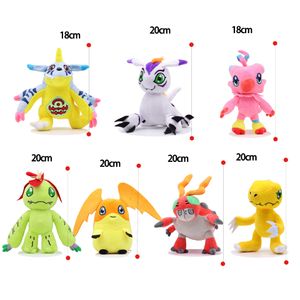 Clássico anime japonês Digimon Agumon Gabumon brinquedo de pelúcia boneca Digimon