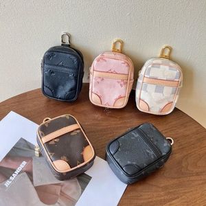 Edição limitada treliça unisex chave carteiras marca de luxo em relevo carta feminina zíper moedas bolsas com chaveiro famoso designer w290l