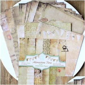 Gift Wrap Junk Journal Vintage Material Paper Diy Scrapbooking Base Collage Packaging Po Props Decoration Papergift Drop Delivery Ho Dhmem