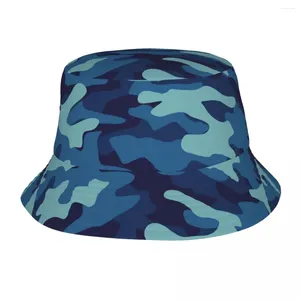 Berets balde chapéus azul camo vocação fuga headwear esportes ao ar livre pesca pescador bonés multicam chapéu militar presente de aniversário