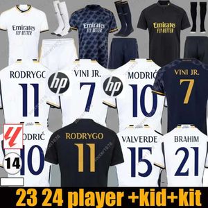 BELLINGHAM 23/24 Soccer Jerseys VINI JR MBAPPE MODRIC Fans Player 2023 2024 Football Shirt Real Madrids Rodrygo CAMAVINGA Camisetas Men Kids