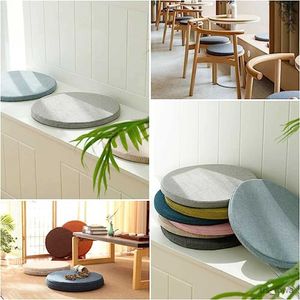 Cushion/Decorative 1 PCS Round Cushion Decorative Seats Office Chair Cushions Dining Stool Cushion With Drawstring Home Decor Throw