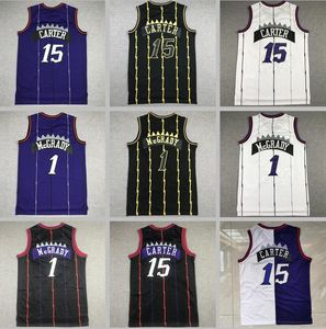 Maglia da basket Vince Carter Tracy McGrady nera Viola bianca Maglia retrò classica Uomo donna gioventù S-XXL Maglia sportiva