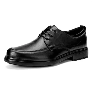 Elbise ayakkabıları waerta erkekler gerçek deri siyah düğün oxford resmi yüksek kaliteli derbi iş rahat