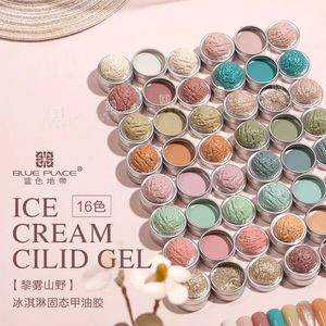 5ml Solid ice cream cilid gel nail art paintng UV gel glue 16 colors 3boxes/set wholesale 240301