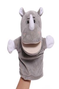 25 cm zwierzęcy ręka marionetka urocze nosorożce pluszowe zabawki edukacyjne dla dzieci Hand Puppets Udawaj lalki dla dzieci Prezenty 3072678