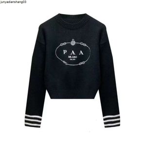 럭셔리 여성 스웨터 이른 가을 23ss 새로운 스타일 니트 탑 레터 라운드 넥 니트웨어 디자이너 스웨터 여성 의류