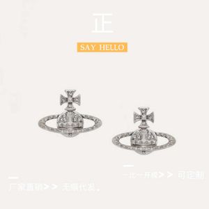 Viviennes Westwood Earrings Dowagers Cross Gold Silver Rose Gold Prismatic Diamond SaturnEarringsパーソナライズされたイヤリング