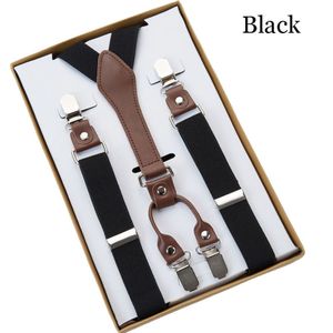 4 Clip Men's Suspenders Men hängslen stöder tirantes för kvinnor elastiska justerbara byxor remmar kläder 201028206r