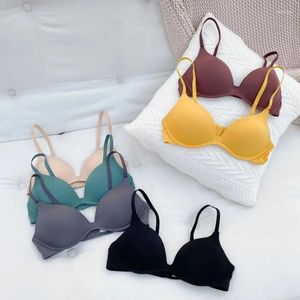 Bras Backless For Women Bille Bielizna Seksowna bielizna 3/4 szklanki Bralette Top Wireless Brassiere Intymates Comfort T Shirt Bra