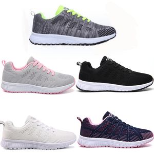 Flying Weaving Sports Shoes MEN Women's Mesh Casual Flat White Black Touring Shoes GAI Little White 35-44 27 XJXJ