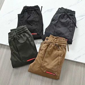 Calças masculinas designer calças retas outono e moda calças de luxo de alta qualidade seda prad confortável material multi-bolso calças de carga z30c # 240308