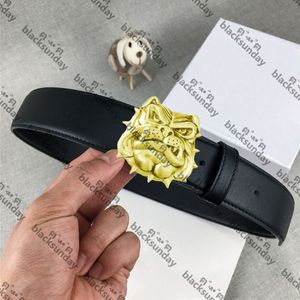 Width 3 8cm Belts with Box Designer Men's and Women's Leather Belts Smooth Buckle Top Quality Luxury Hipster Belts321S