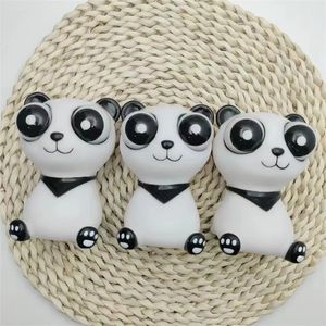 Kreativt bedårande djurdekompression kvävar leksaken Portable Panda Squishes Toy Poping Rotatable Eyes Children Gift