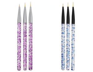 3PCSSet Professional Liner Painting Pen Nail Art Brush Nail Art UV Gel Brushes Pen Art Salon Home Use Gel Nail Brush Durable4368608