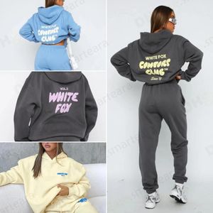 Męski projektantka White Fox Women's Letter Ploam Sport Sport Srzęć bluzatyka z kapturem Four Seasons Sportswear dla mężczyzn Rozmiar S ~ 3xl