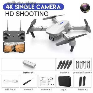 DRONS E88 PRO MINI E525 DRONE 4K HD CAMERA WIFI Remote Control Portable Drones Quadrocopter UAV 360 Rolling 2.4G Foldble FPV Huvudlöst läge E88 Q240308