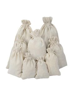 Canvas Drawstring Pouches Jewelry Bags 100 Natural Cotton Tvättfavor Holder Fashion Bag8539659