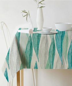 Toalha de mesa estampada de planta verde, toalha de mesa à prova d'água, arte europeia, para festa, decoração de casa, toalha de mesa inteira 2366914