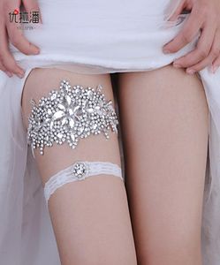 Handmade Diamond Bridal Garter Accessories Leg Sexy White Lace Edge Princess Style Thigh Rings Ladies Ring Band Wedding Accessory 2137008