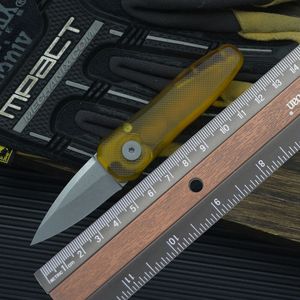 KS7500 Mini Cep Katlanır Bıçak PEI Şeffaf Tutucu 9CR18MOV Blade Açık Kamp Av Cep EDC Tool Bıçak 519